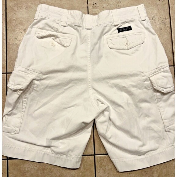 Polo Ralph Lauren Shorts Mens 36 Tall White Cargo Utility Camping Hiking - Picture 2 of 9